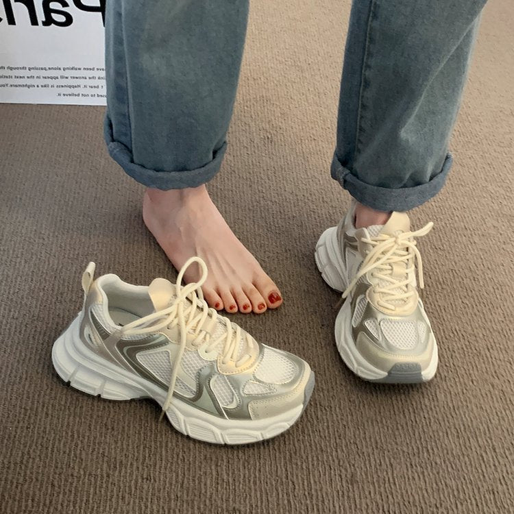 Damen sportive Sneakers mit atmungsaktiver Mesh-Oberfläche und weicher Dämpfung R&B