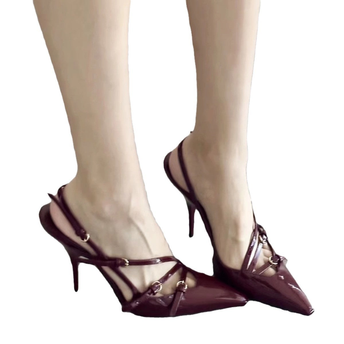 Damen Elegante Slingback-Pumps mit modischem Riemendesign R&B