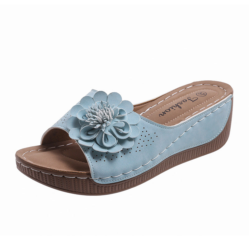 Damen modische Hausschuhe mit floralen Akzenten R&B
