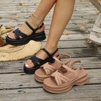 Damen Sportliche Sandalen mit modischem geflochtenem Riemendesign R&B