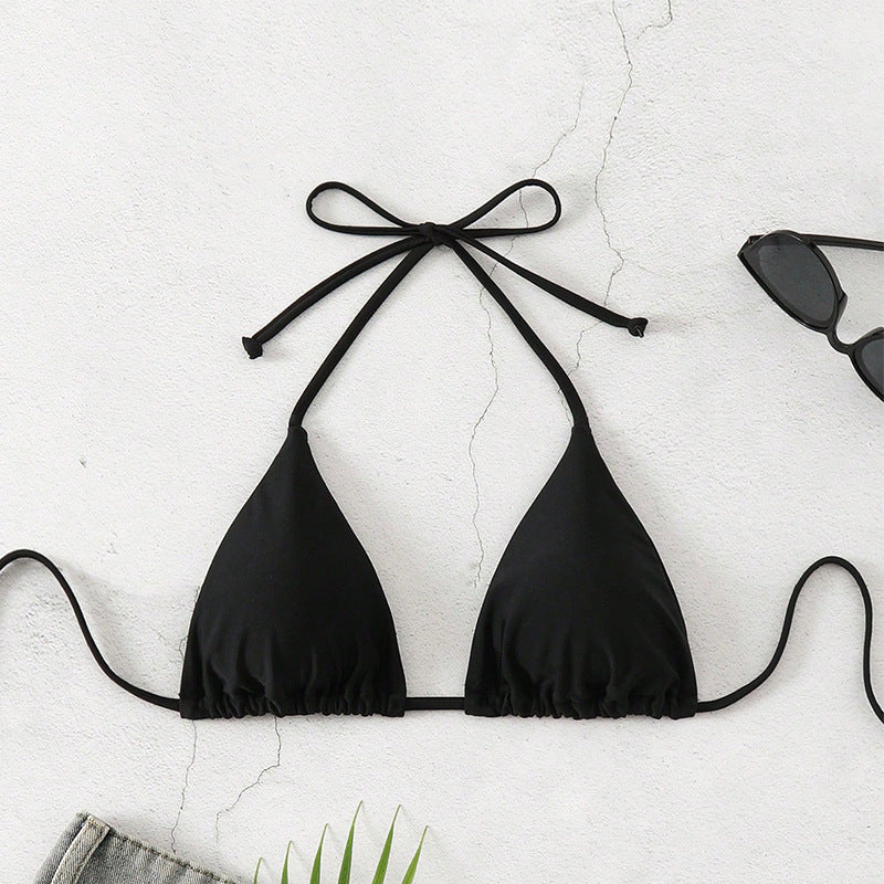 Damen Triangel-Bikini mit tierischem Muster und verstellbaren BindR&Bändern R&B