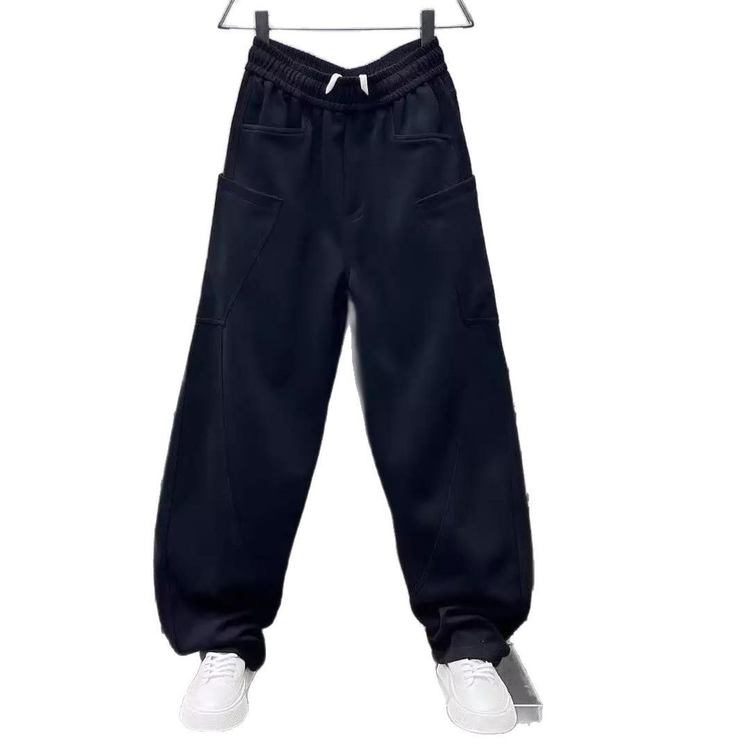 Damen bequeme Sweathose mit Cargo-Taschen R&B