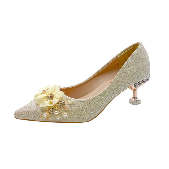 Damen Glamouröse High Heels mit floralen Details und elegantem Absatz R&B