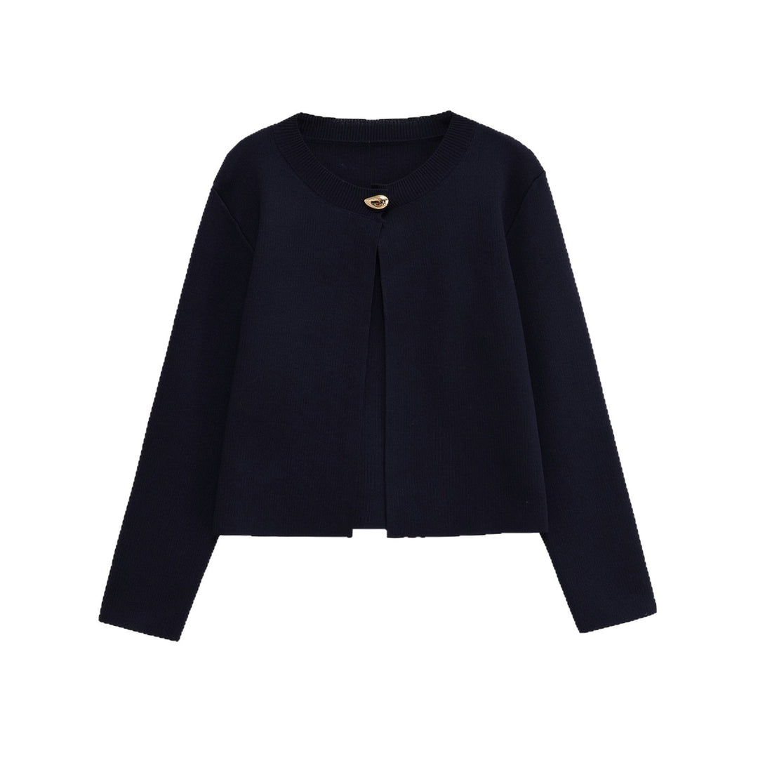 Damen elegante Strickjacke mit dekorativer Knopfdetails R&B