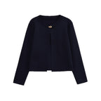 Damen elegante Strickjacke mit dekorativer Knopfdetails R&B