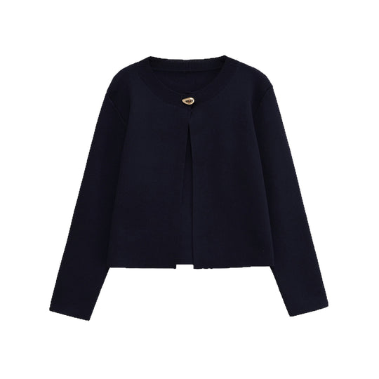 Damen elegante Strickjacke mit dekorativer Knopfdetails R&B