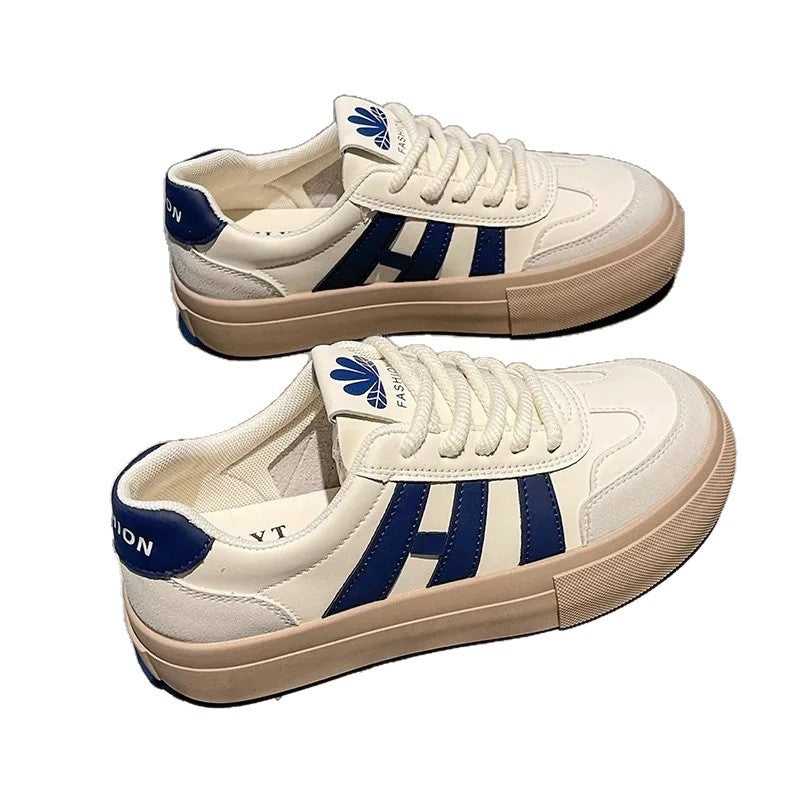 Damen Modische Plateau-Sneaker mit atmungsaktiver Oberfläche und rutschfester Sohle