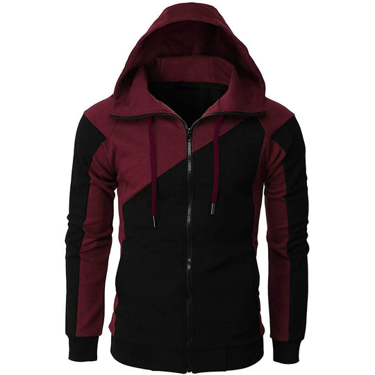 Herren Sportliche Kapuzenjacke mit kontrastierenden Farbakzenten R&B