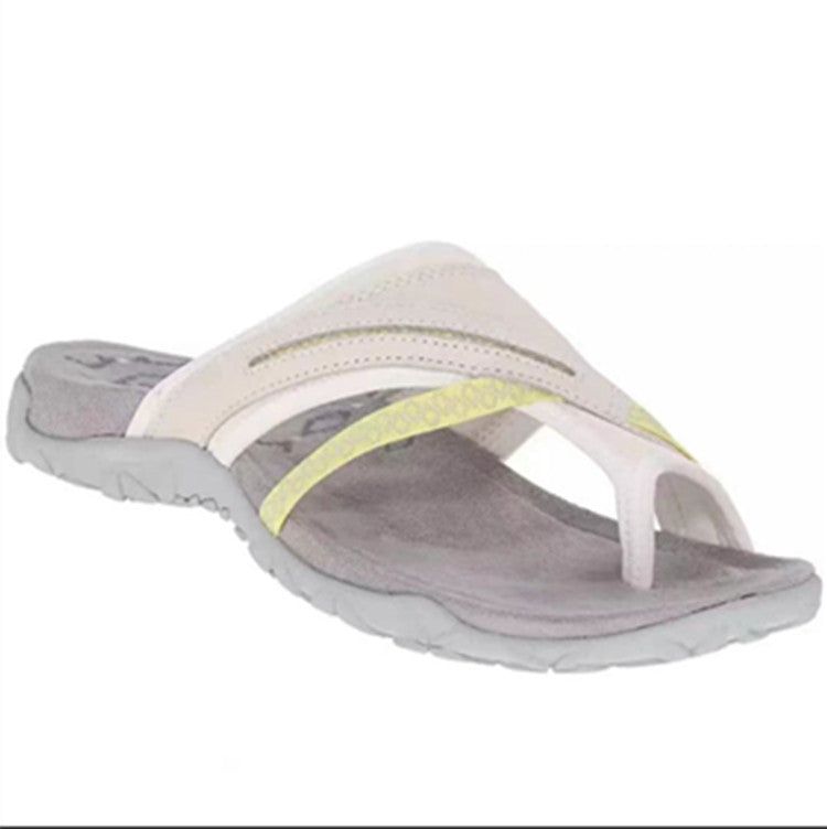 Damen bequeme Zehentrenner-Sandalen mit anatomischer Fußbettgestaltung R&B