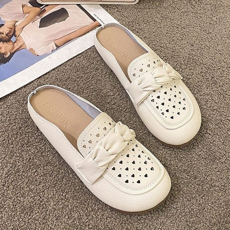 Damen Komfortable Slip-On Mokassins mit verspieltem Herzdetail