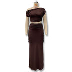 Damen Elegantes und figurbetontes Jumpsuit-Kleid mit asymmetrischem Design R&B