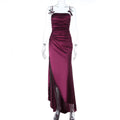 Damen Maxikleid mit raffinierten Falten und charmanten Spaghettiträgern R&B
