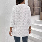 Damen Spitzen Kimono-Cardigan mit feinen Stickereien R&B