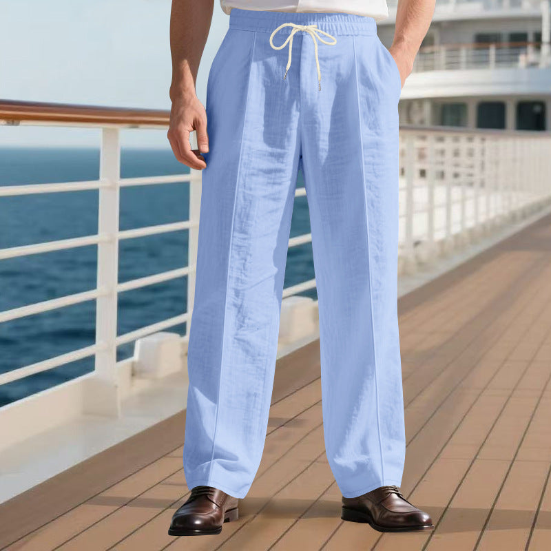 Herren elegante Reisehose mit verstellbarem Kordelzug und atmungsaktivem Stoff R&B
