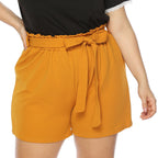 Damen modisches Oberteil mit Rüschenärmel und eleganten Shorts R&B