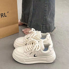Damen Modische Plateau Sneakers mit dämpfender Sohle und robustem Design
