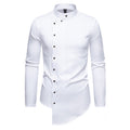 Herren modisches Hemd mit asymmetrischem Knopfdesign und elegantem Kragen R&B