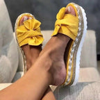 Damen Wedge-Pantoletten mit modischem Schleifen-Detail R&B