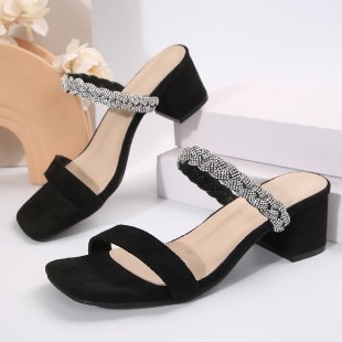 Damen elegante Sandalen mit Blockabsatz R&B