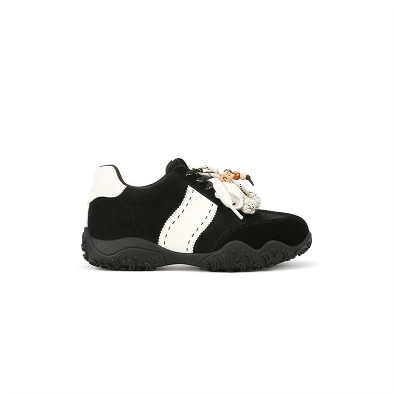 Damen Sportliche Schnürschuhe aus Wildleder mit dekorativen Quasten und rutschfester Sohle R&B