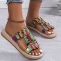 Damen bunte und leichtgewichtige Freizeit-Sandalen mit geflochtenem Obermaterial R&B