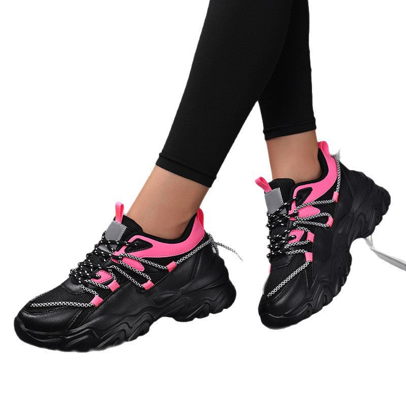 Damen Sportliche Chunky Sneaker mit atmungsaktivem Netzobermaterial
