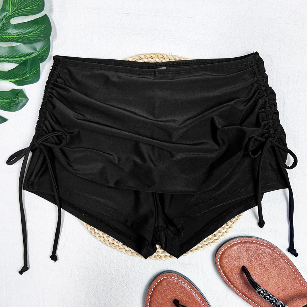 Damen Badehose mit seitlicher Raffung und verstellbarem Bund R&B