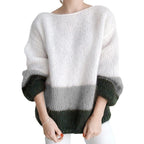 Damen modischer Strickpullover mit weichem Material und lässigem Schnitt R&B