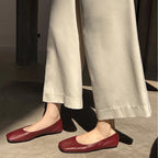 Damen Ballerinas im R&Brnen Quadratdesign mit feiner Struktur R&B