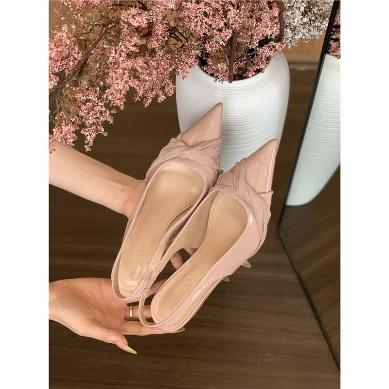Damen spitze Slingback-Pumps mit elegantem Raffungseffekt R&B