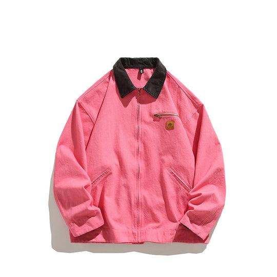 Herren robuste Freizeitjacke mit hohem Kragen und praktischen Taschen R&B