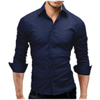 Herren nan tailliertes Businesshemd mit Cutaway-Kragen und Stretch-Baumwollmix R&B