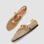Damen Ballerinas mit elegantem Netzdesign und modischem Riemen R&B