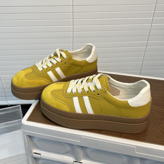 Damen Chunky Sneakers mit modischer Plateau-Sohle und atmungsaktiver Obermaterialstruktur R&B