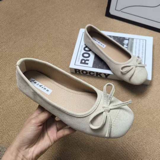 Damen Ballerinas mit elegantem Glanz und verspieltem Schleifendetail R&B