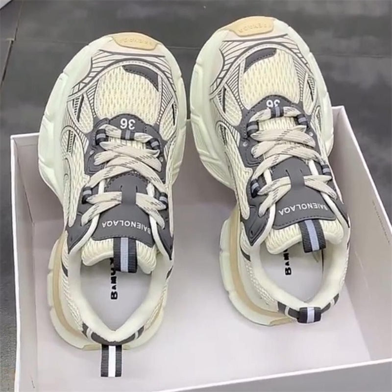 Damen Sportliche Sneakers mit atmungsaktiver Mesh-Oberfläche und stabiler Sohle R&B