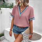 Damen modisches T-Shirt mit dekorativen Spitzen R&B