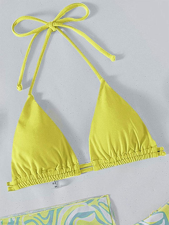Damen Triangel-Bikini mit einzigartigem Wickelrock R&B