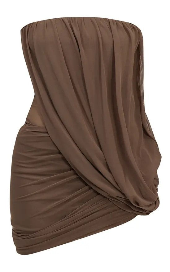 Damen Wickelkleid aus fließendem Material R&B