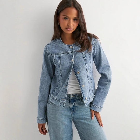 Damen zeitlose Denim-Jacke im modernen Schnitt R&B
