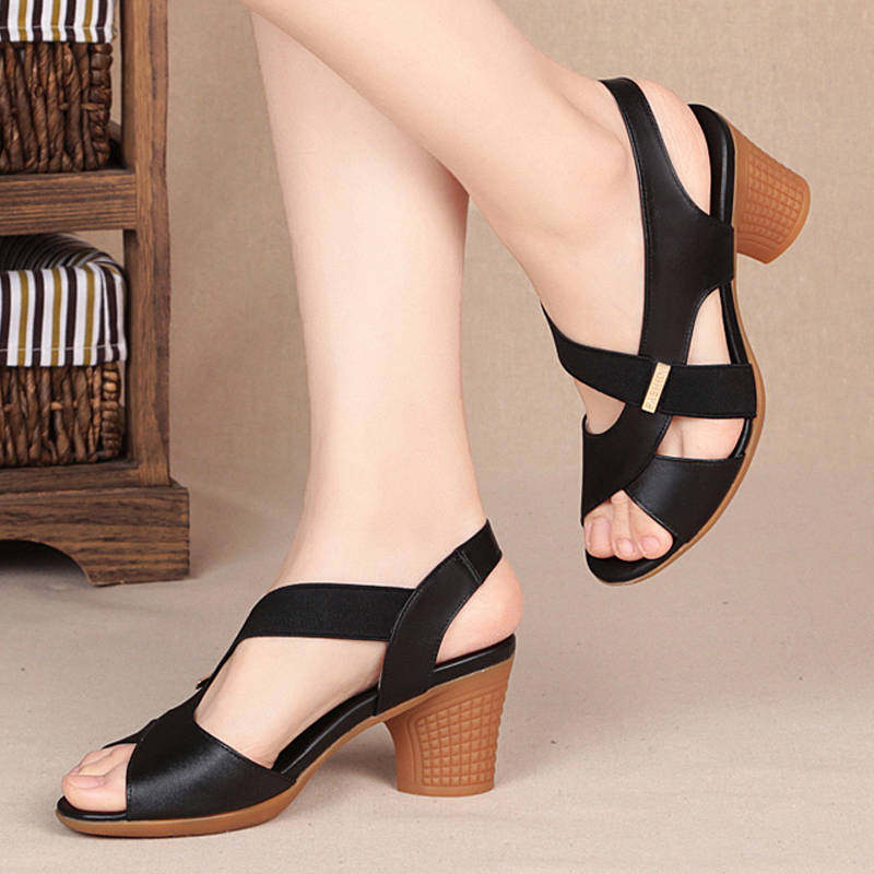 Damen Elegante Sandalen mit Absatz und komfortablem Trägerdesign R&B