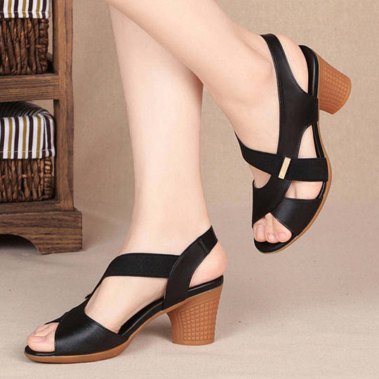Damen Elegante Sandalen mit Absatz und komfortablem Trägerdesign R&B