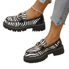 Damen Trendige Mokassin-Schuhe mit auffälligem ZR&Bra-Druck und komfortabler Sohle R&B