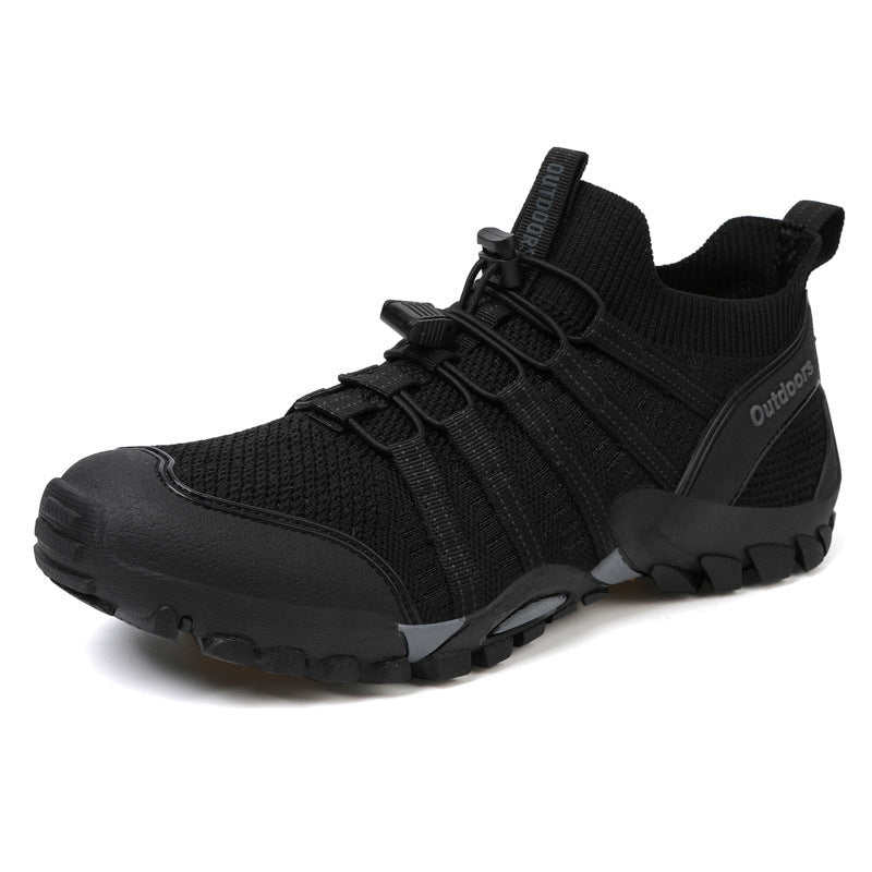 Damen Outdoor-Sport-Sneaker mit elastischem Schnürsystem und rutschfester Sohle