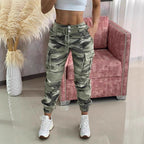 Damen Freizeithose mit Cargo-Taschen und elastischem Bund R&B