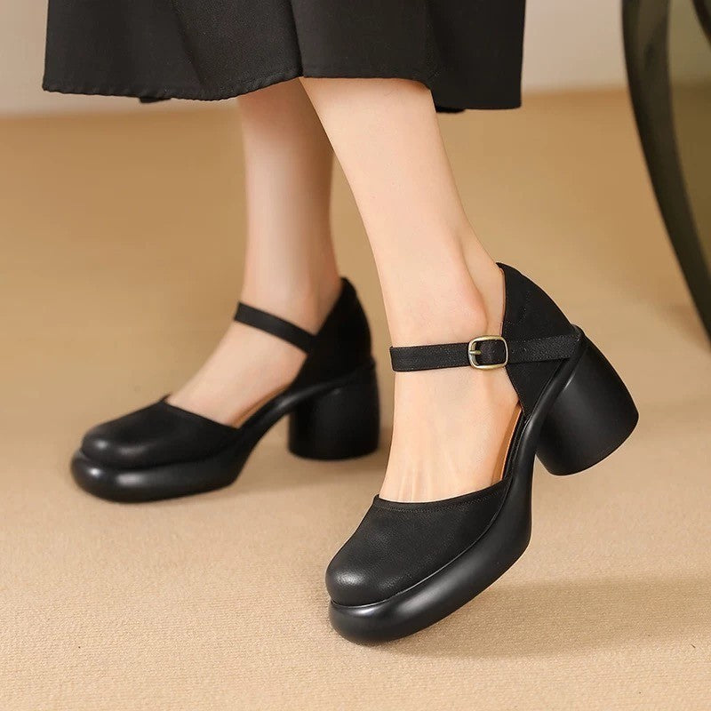 Damen modische Blockabsatz Schuhe