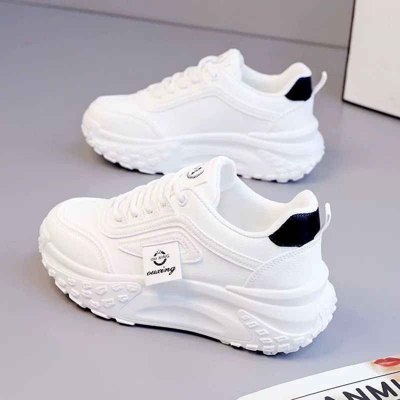 Damen modische Chunky-Sneaker mit dämpfender Sohle und rutschfester Laufsohle R&B