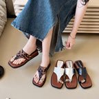 Damen Bequeme Zehentrenner-Sandalen mit modischem Riemendesign und ergonomischer Sohle R&B