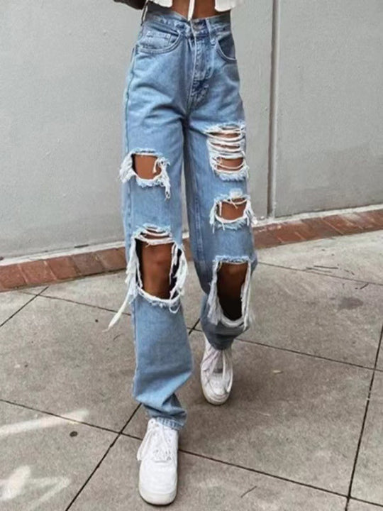 Damen Destroyed Jeans R&B