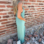 Damen Lässiger Jumpsuit mit Knopfdetails und Seitentaschen R&B